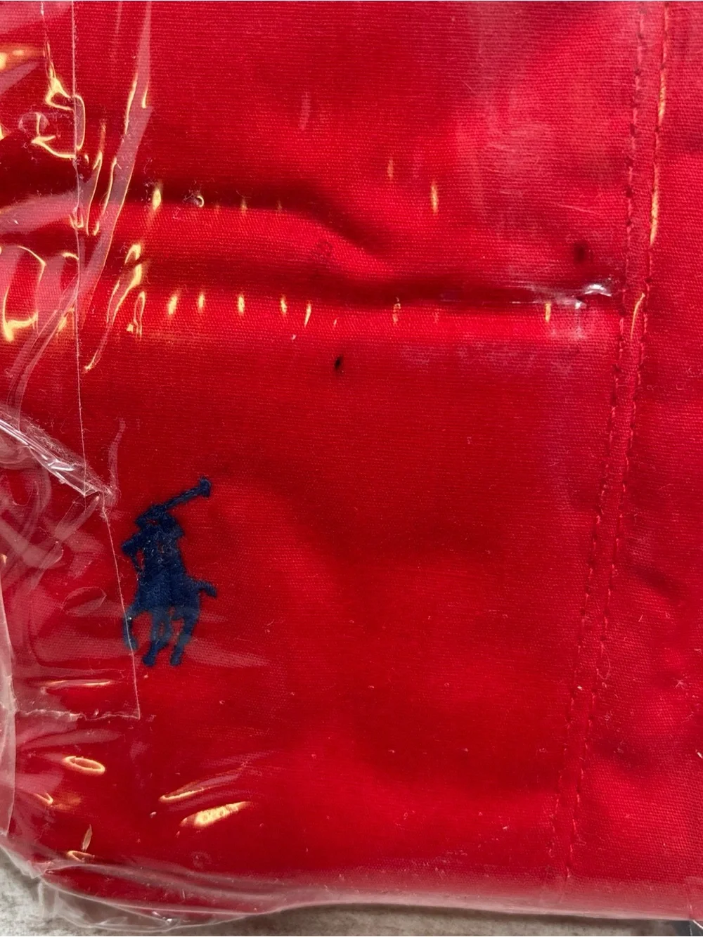 Vintage Ralph Lauren The Polo Sheet Regatta Red Supima Cotton King Flat Sheet